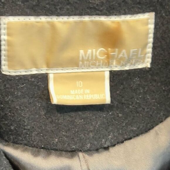 Michael Kors Wool Cashmere Blend Collared Peacoat Solid Black, Women’s 10 - Picture 9 of 10